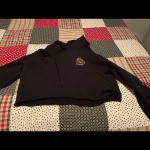 Cropped black hoodie!
